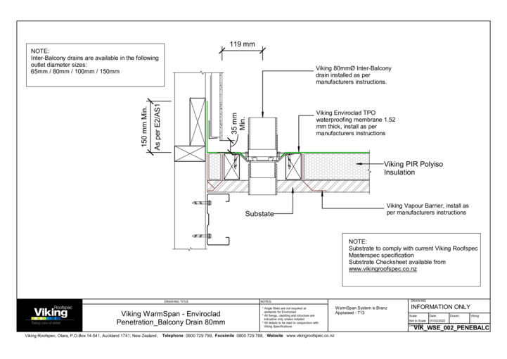 Balcony Drain 80mm 002