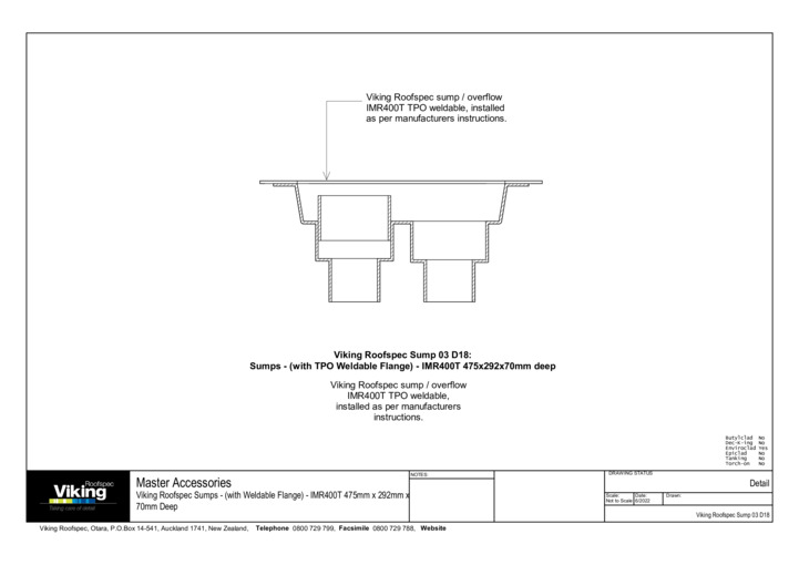 Sump 100/150mm (IMR400T) Detail
