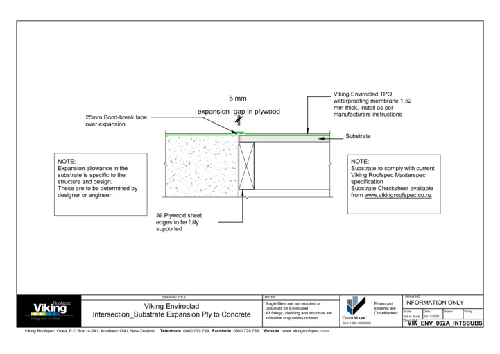 Intersection - Substrate Expansion Ply to Concrete 062a