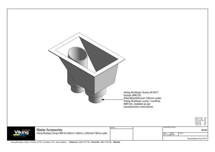 Sump 150mm (IMR120) Model 