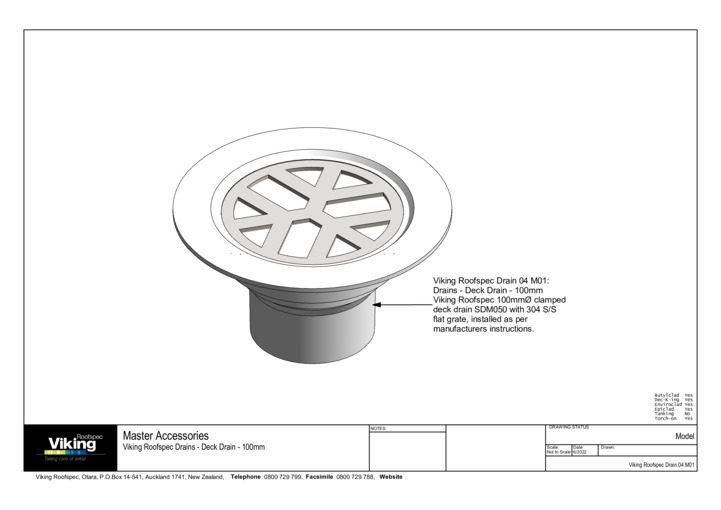 Deck Drain 100mm Model