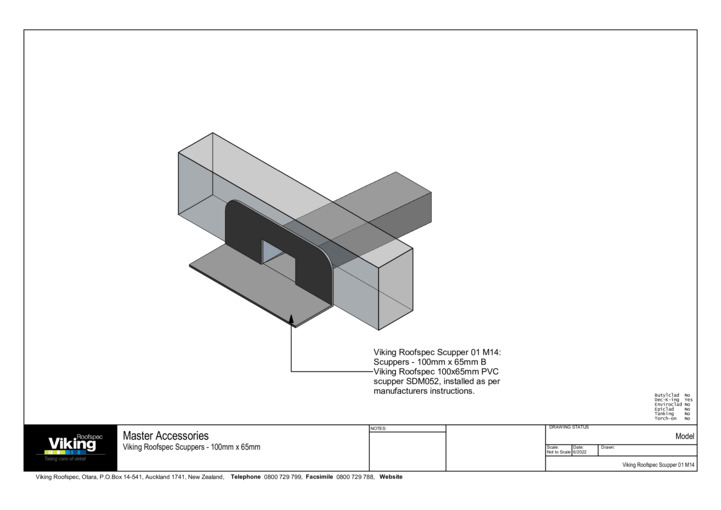 Scupper 100x65mm Model