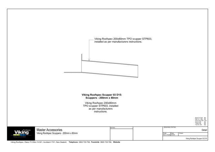 Scupper 200x80mm Detail