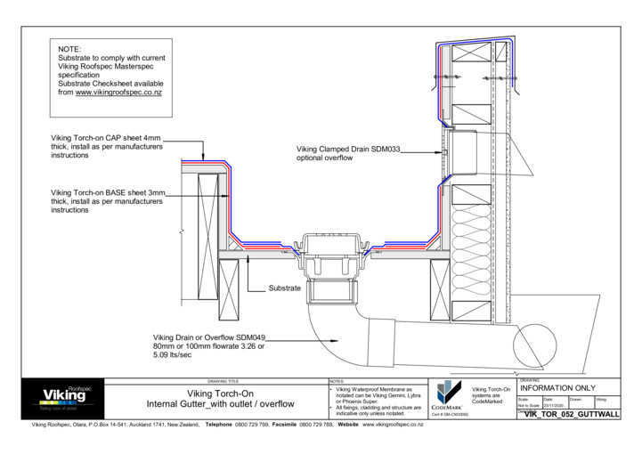 Internal Gutter with Outlet / Overflow 052