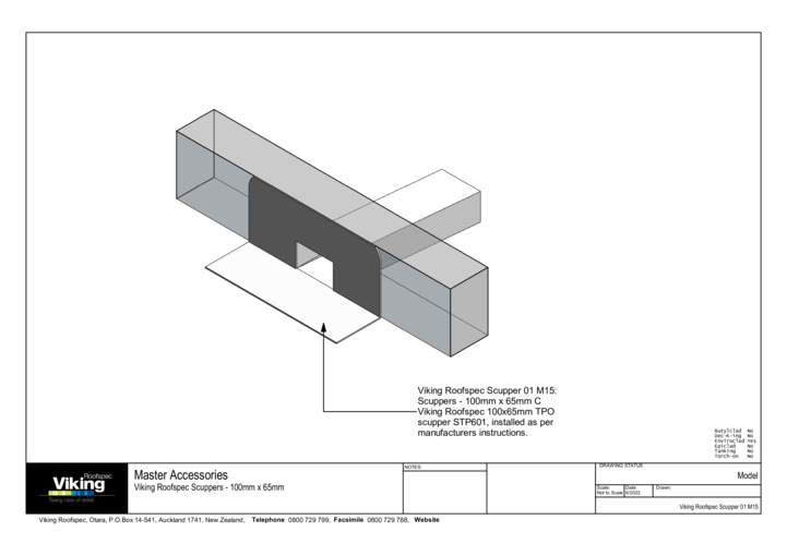 Scupper 100x65mm Model
