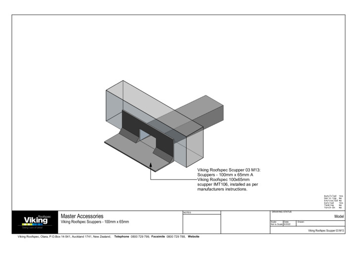 Scupper 100x65mm Model