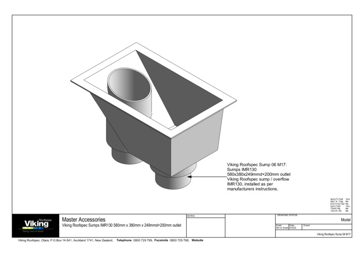 Sump 200mm (IMR130) Model