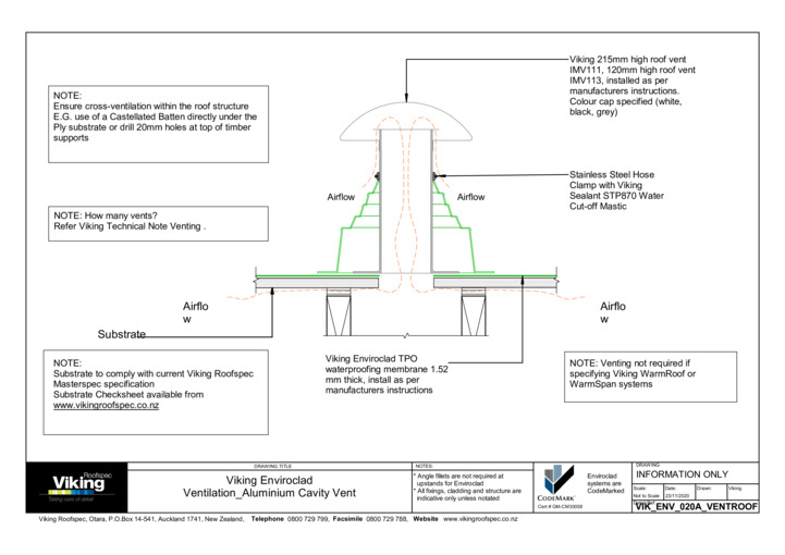 Ventilation Aluminum Cavity Vent 020a