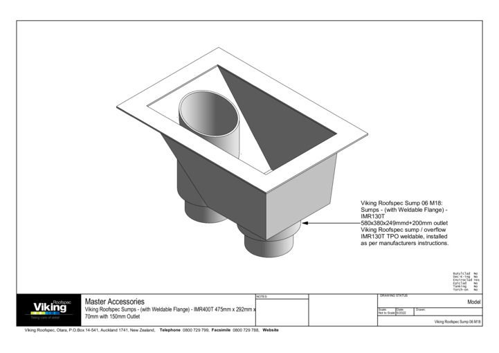 Sump 200mm (IMR130T) Model