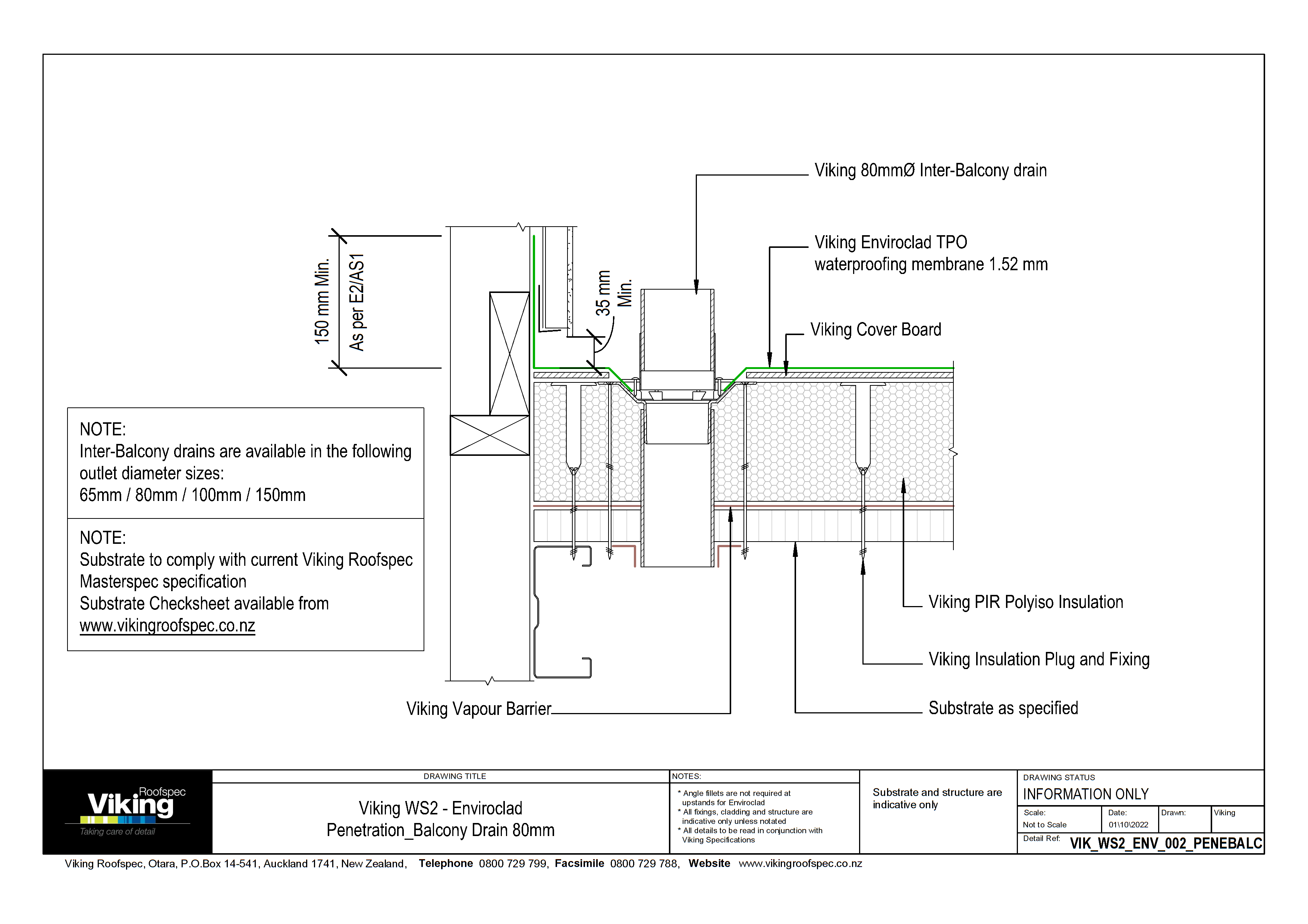 Balcony Drain 80mm 002