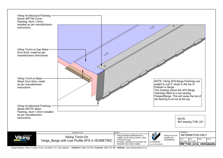 Verge Barge with Low-Profile AFS in Isometric 031a