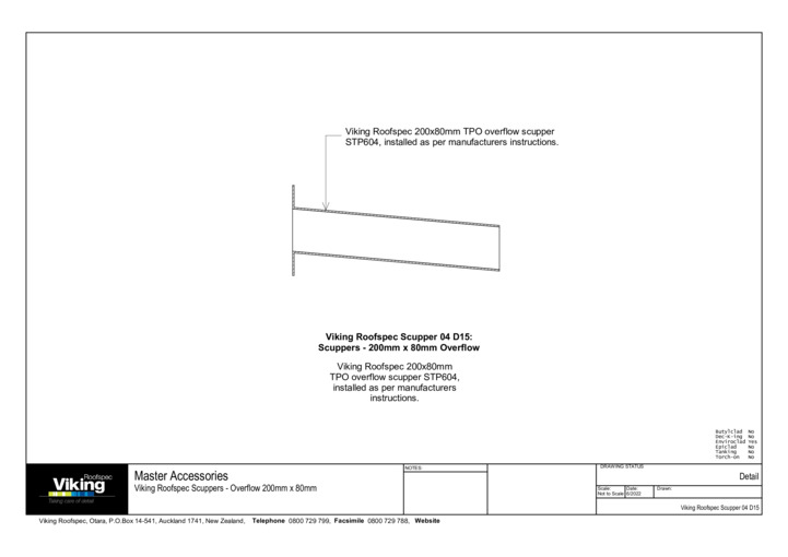 Scupper Overflow 200x80mm Detail