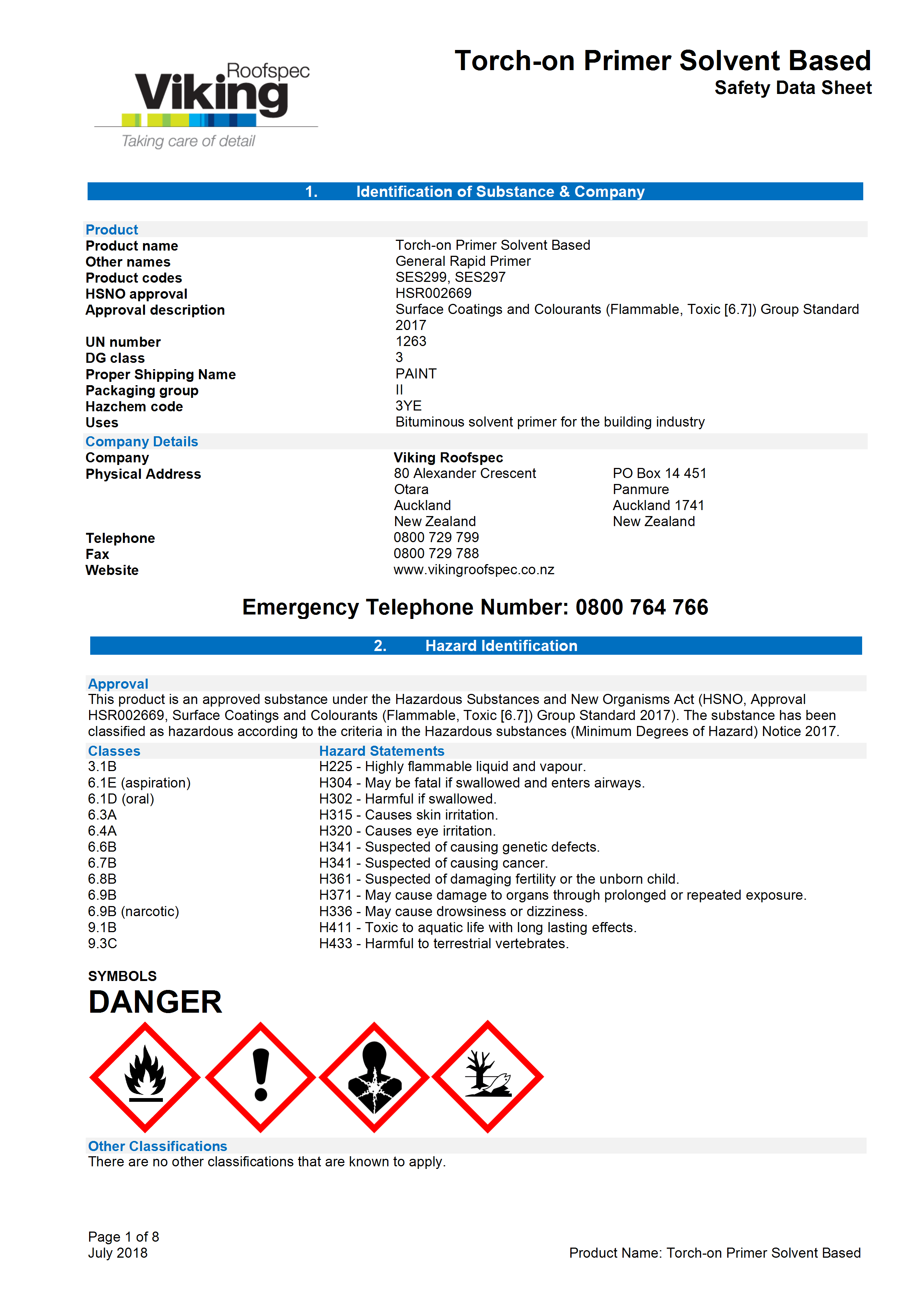 General Rapid Primer MSDS
