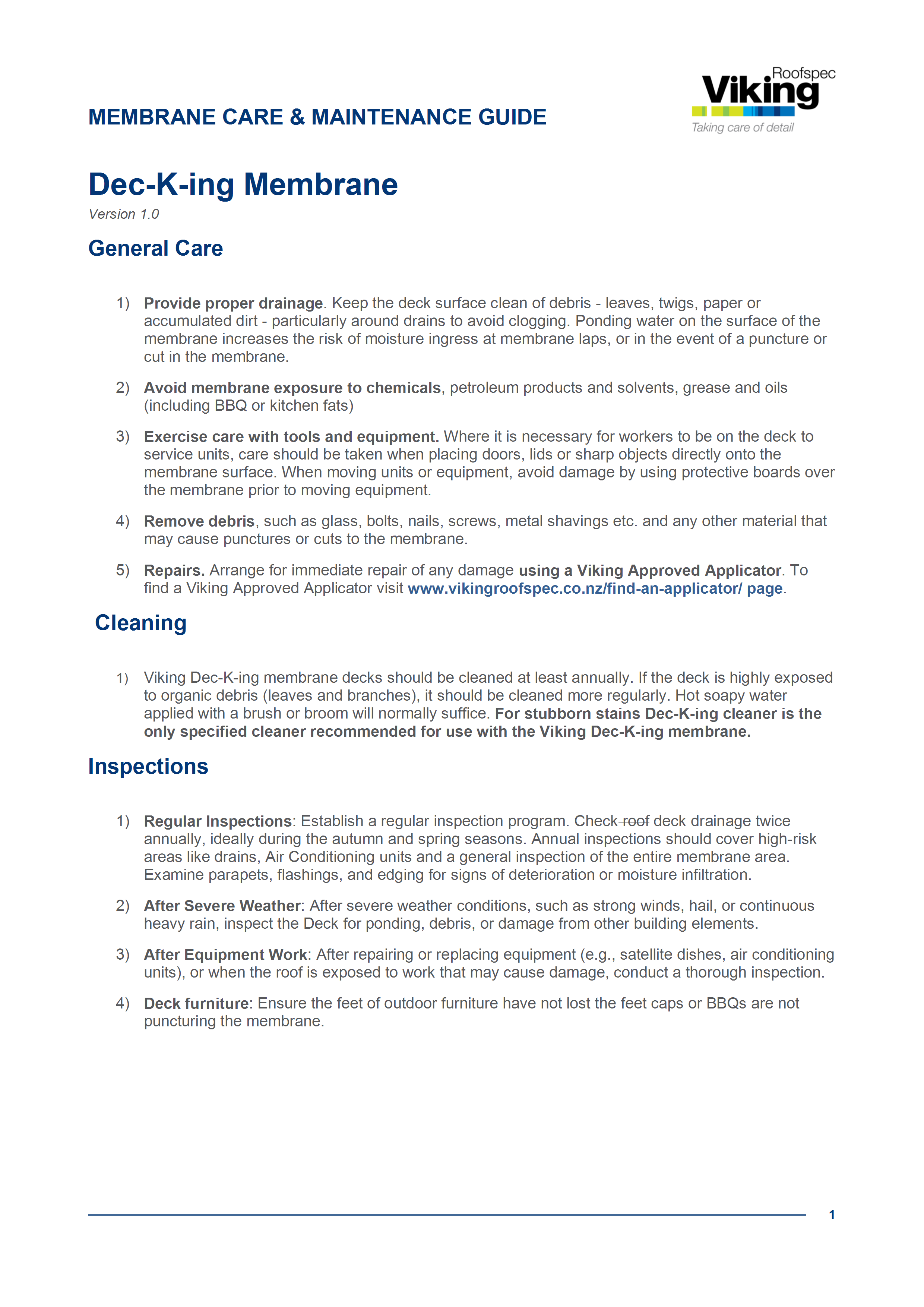 Dec-K-ing Care and Maintenance Guide