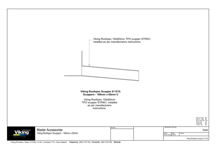 Scupper 100x65mm Detail