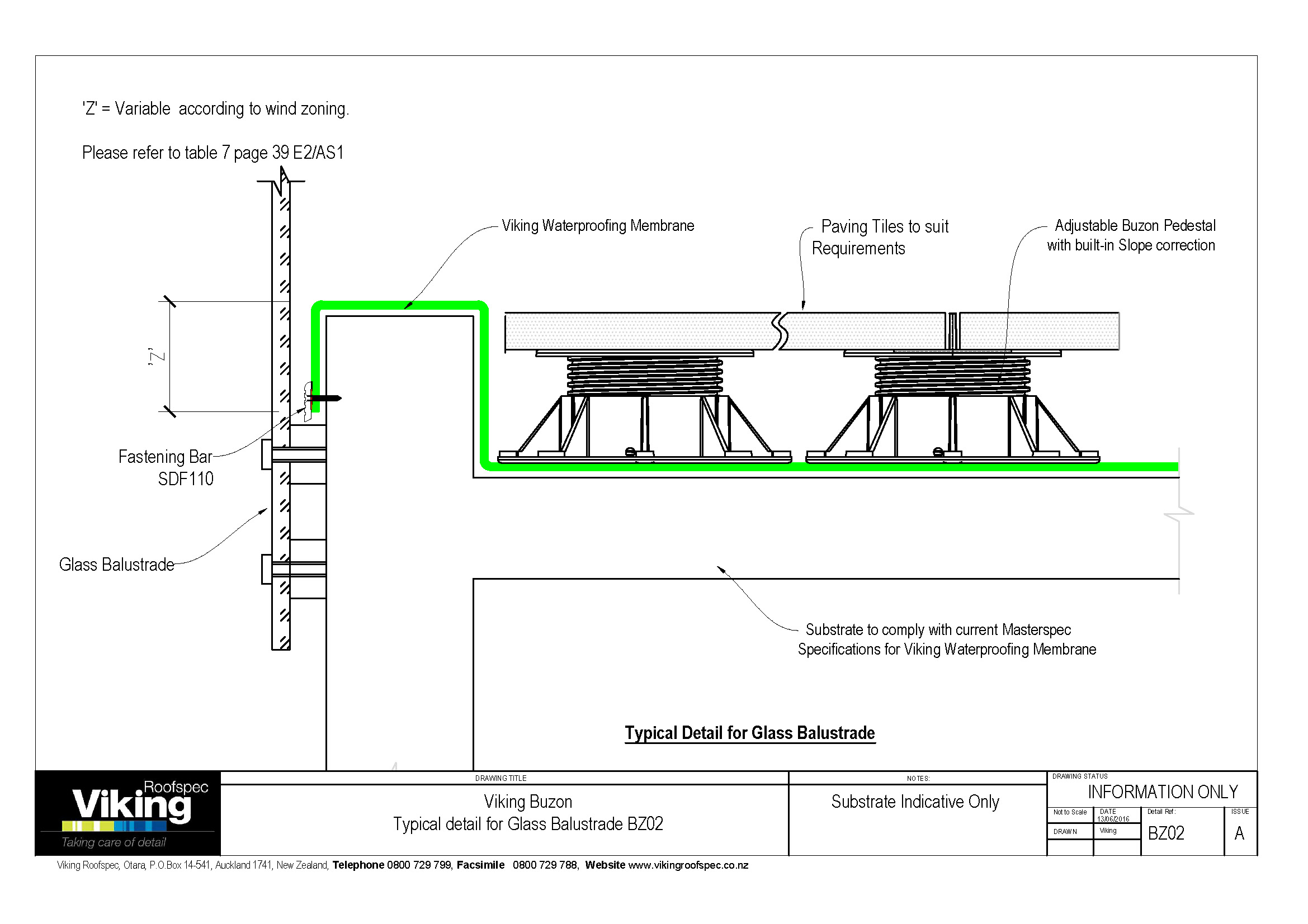Pavers to Glass Balustrade BZ02
