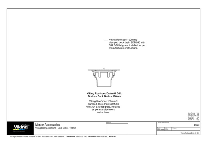 Deck Drain 100mm Detail