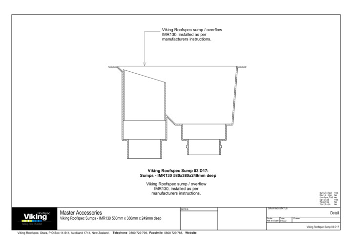 Sump 150/200mm (IMR130) Detail