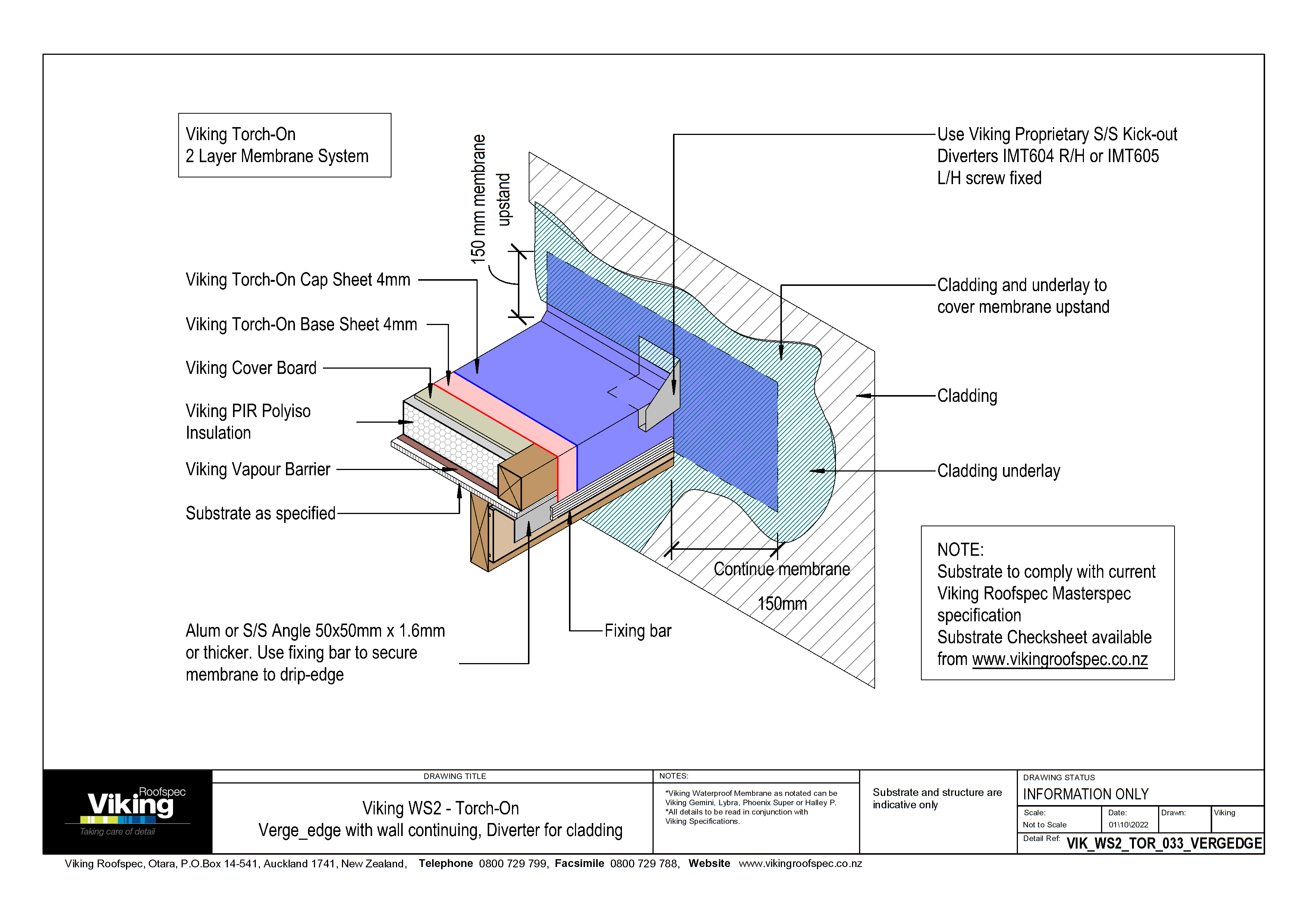Verge Edge with Wall Continuing - Diverter for Cladding 033