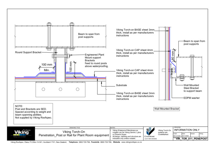 Post or Rail for Plant Room Equipment 011