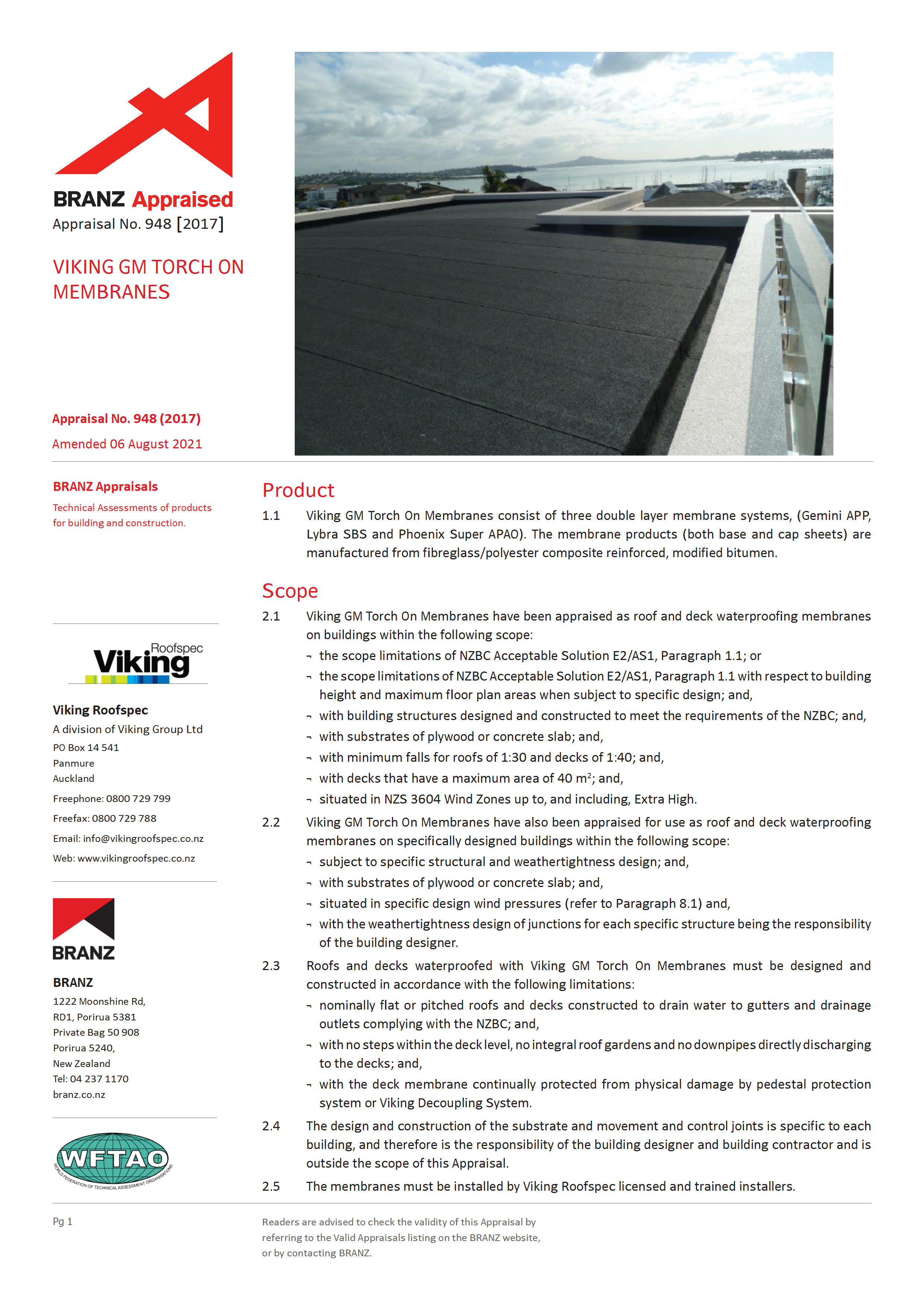 Torch-On BRANZ Appraisal