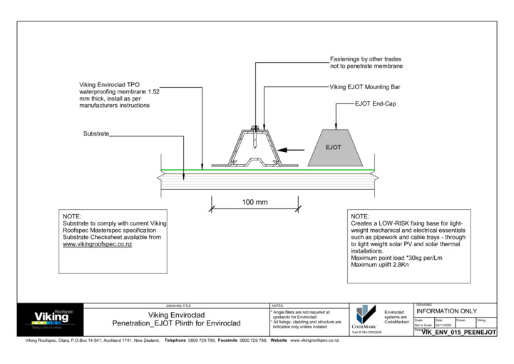 EJOT Plinth for Enviroclad 015