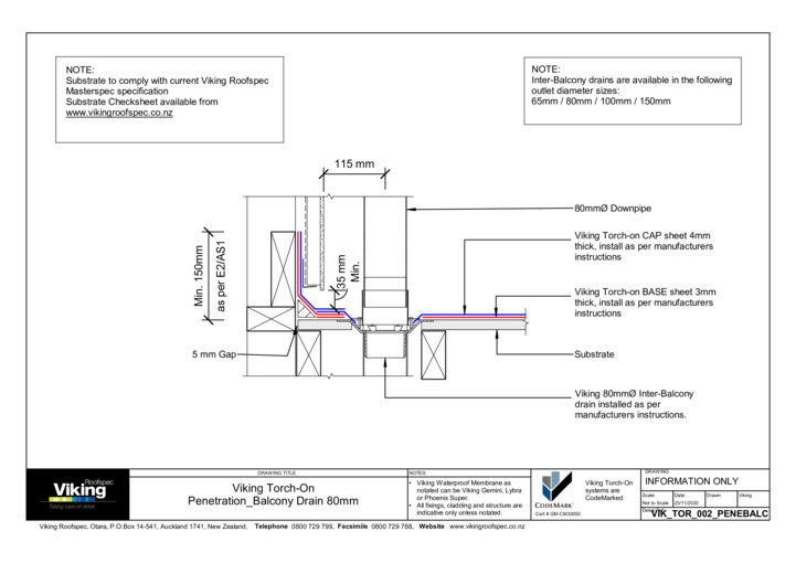 Balcony Drain 80mm 002