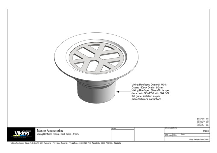 Deck Drain 80mm Model
