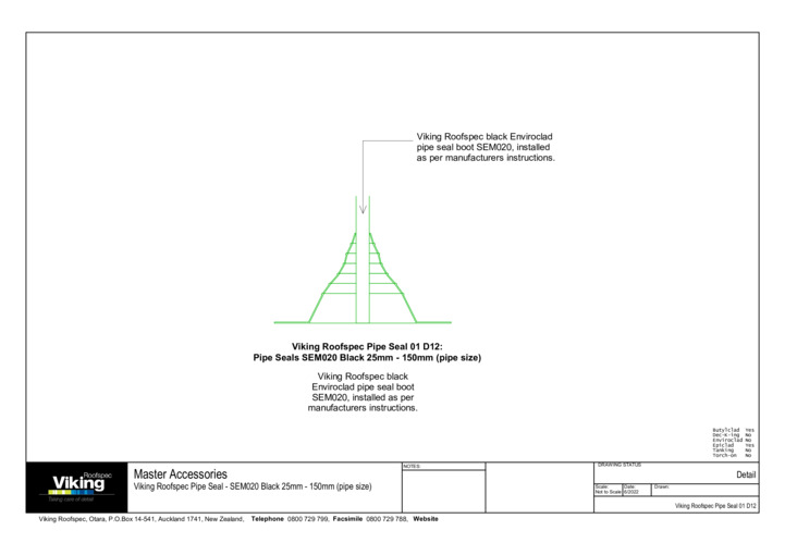 Pipe Seal Boot Detail