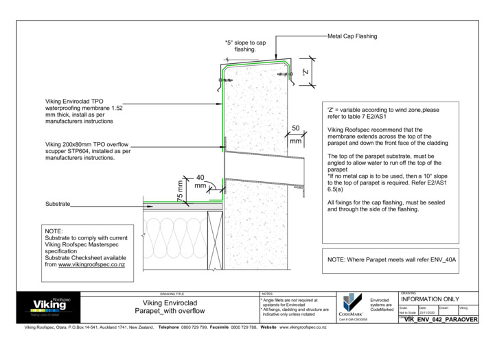 Parapet with Overflow 042