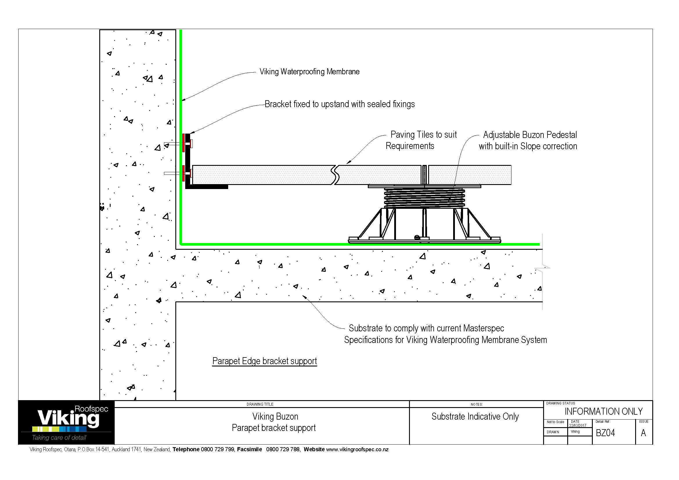 Pavers to Wall Bracket BZ04