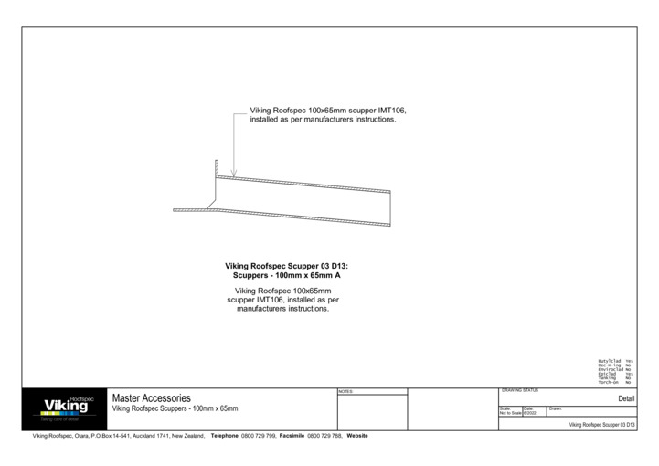 Scupper 100x65mm Detail