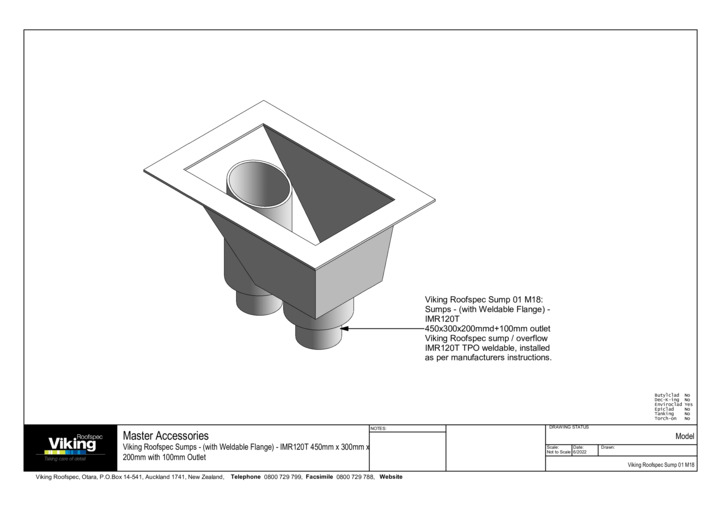 Sump 100mm (IMR120T) Model