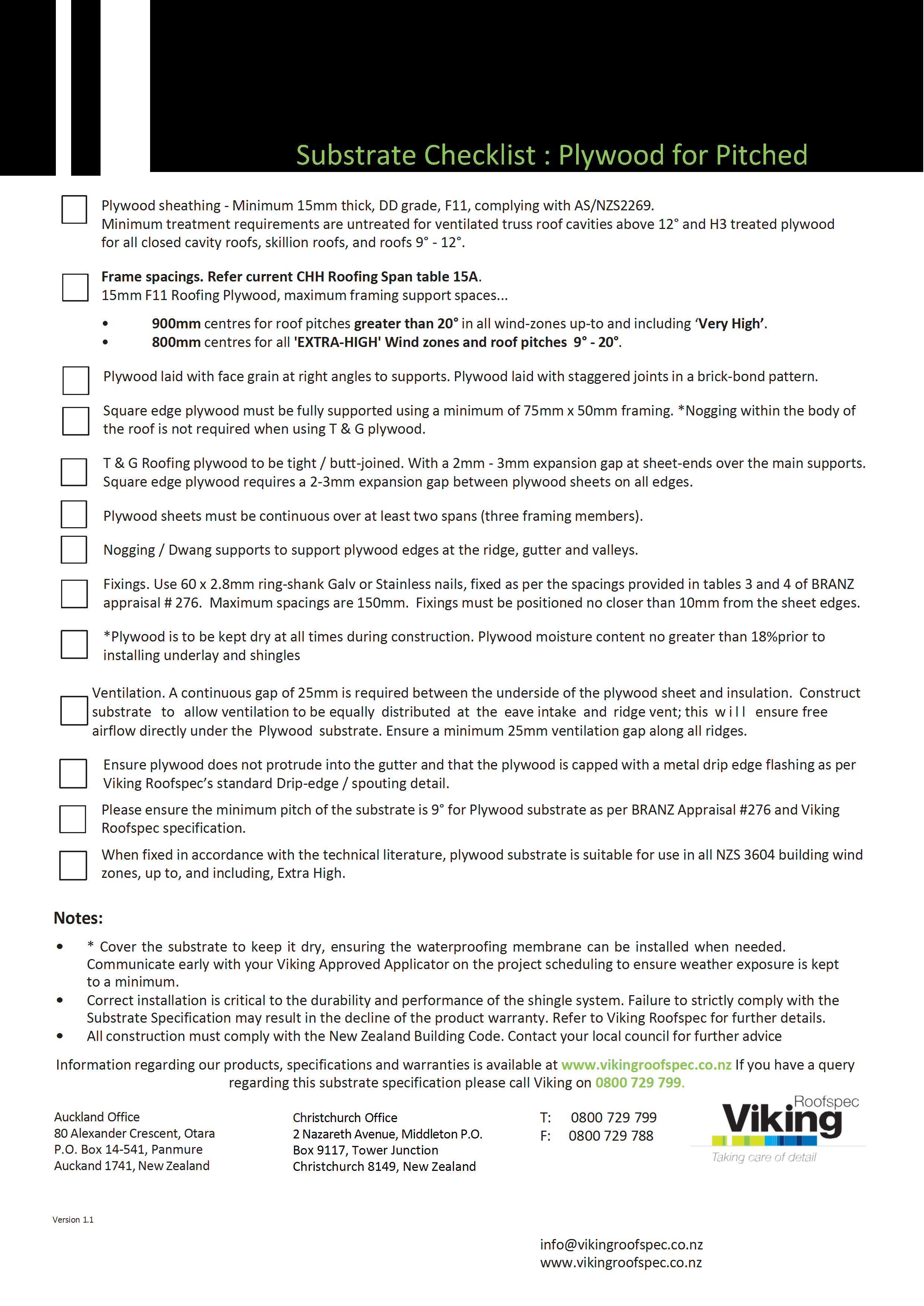 CertainTeed Substrate Checklist - Plywood