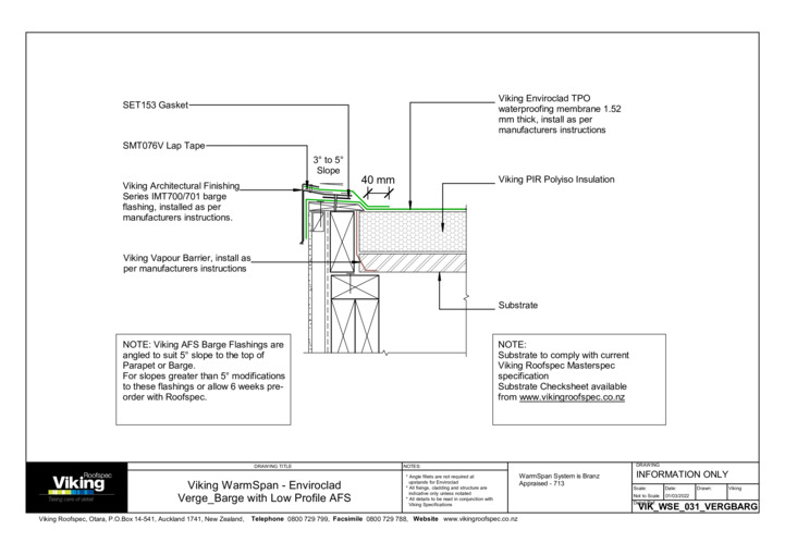 Verge Barge with Low-Profile AFS 031