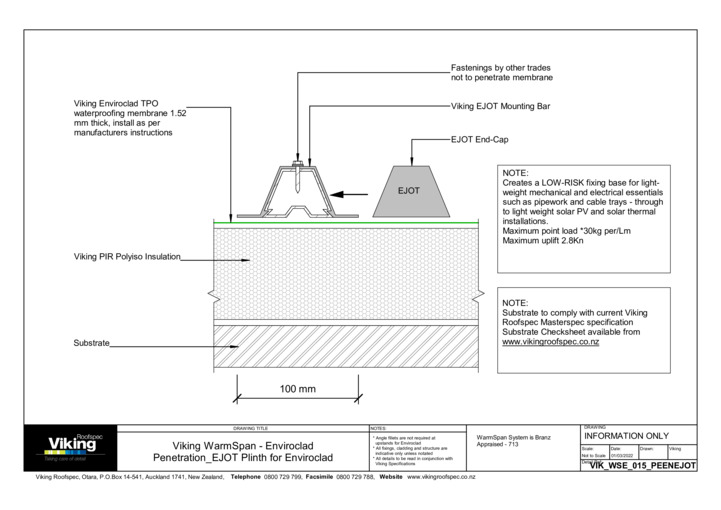 EJOT Plinth for Enviroclad 015