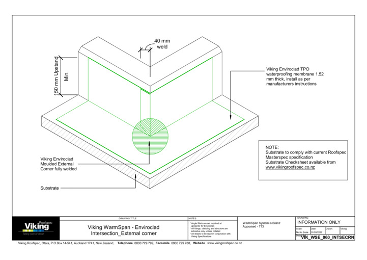 Intersection - External Corner 060