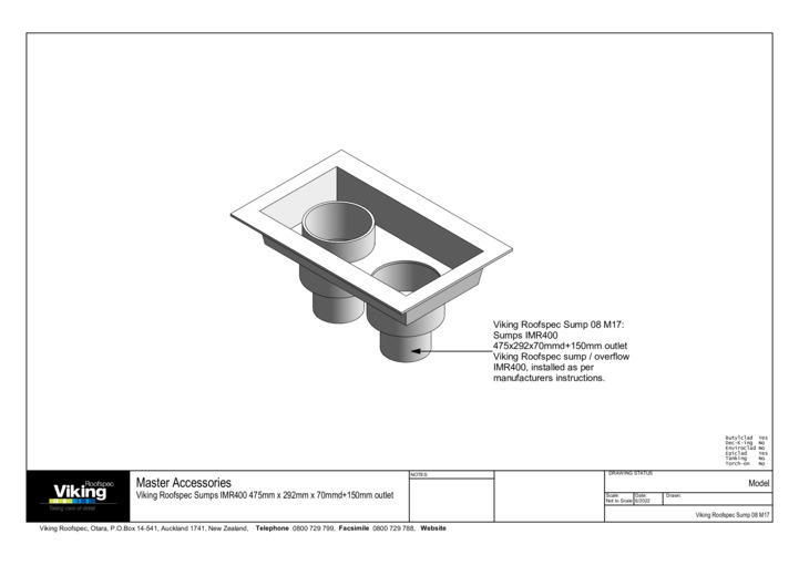 Sump 150mm (IMR400) Model
