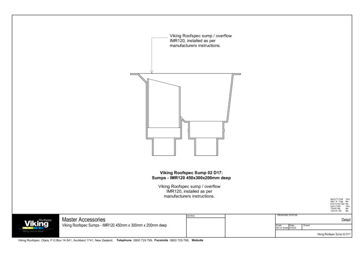 Sump 100/150mm (IMR120) Detail