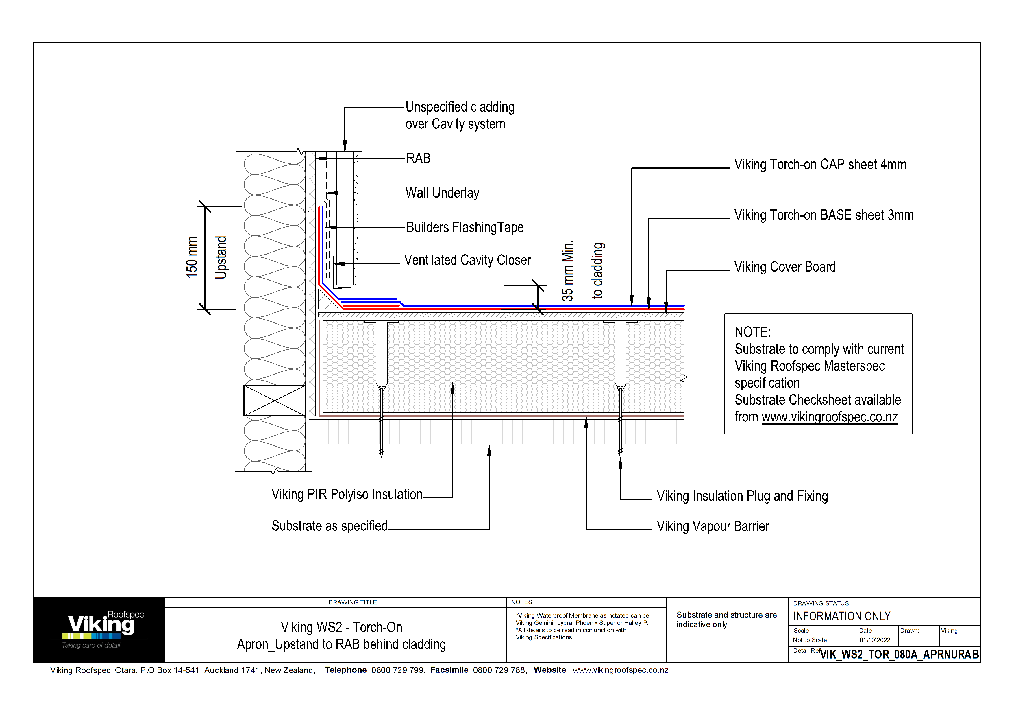 Apron Upstand to RAB behind Cladding 080a