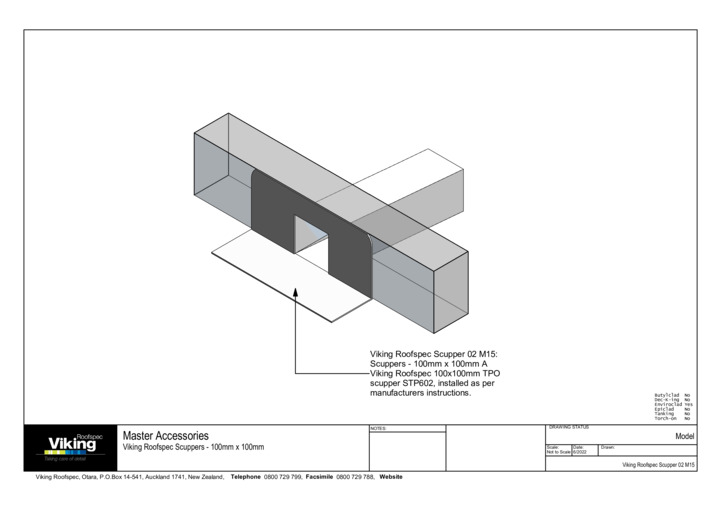 Scupper 100x100mm Model