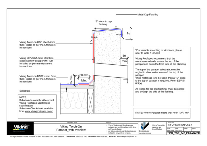 Parapet with Overflow 042