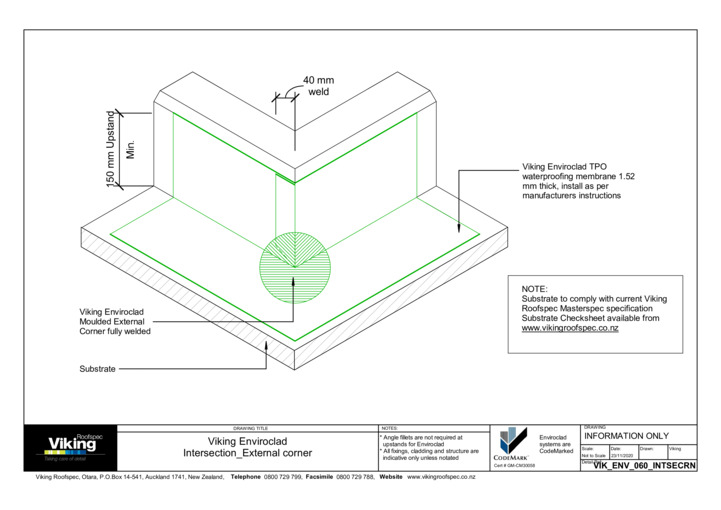 Intersection - External Corner 060