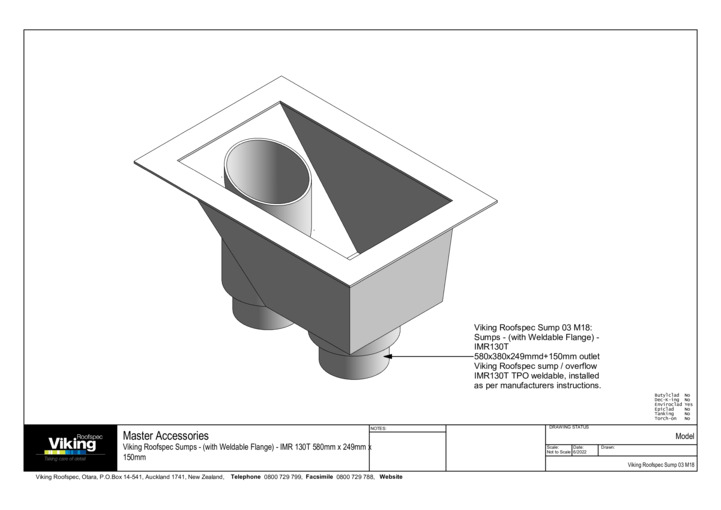 Sump 150mm (IMR130T) Model