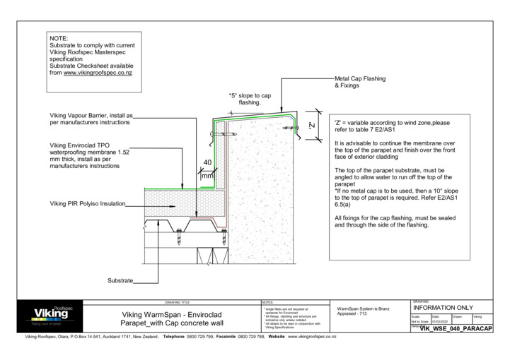 Parapet with Cap Concrete Wall 040