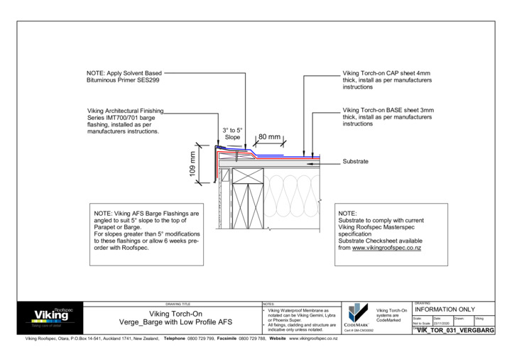 Verge Barge with Low-Profile AFS 031