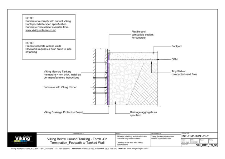 Footpath to Tanked Wall 36