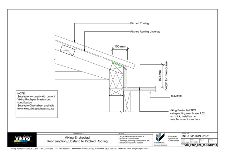 Junction - Upstand to Pitched Roofing 070