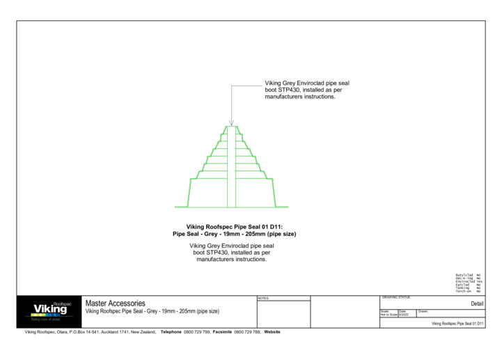 Pipe Seal Boot Detail