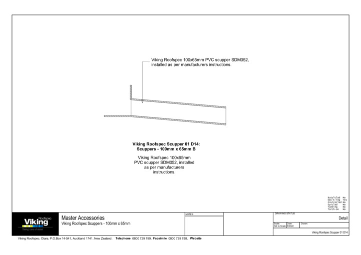 Scupper 100x65mm Detail